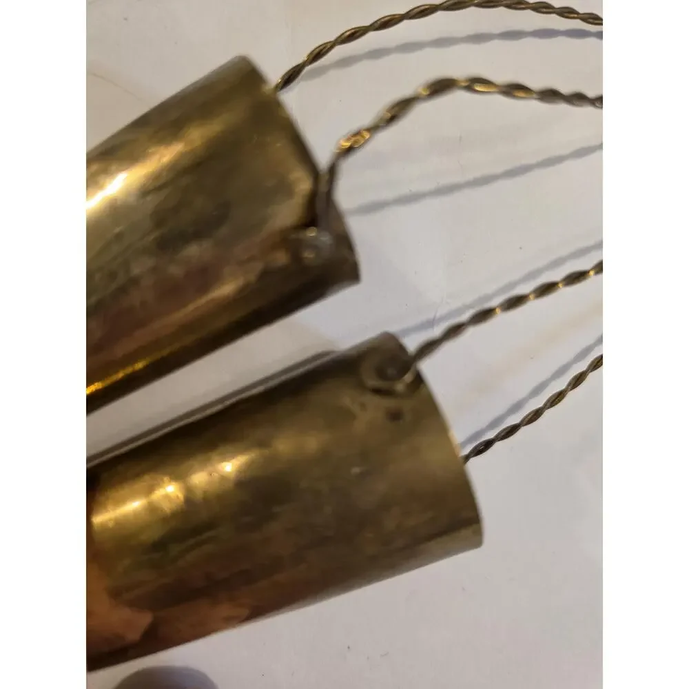 Florists vintage brass conical display ornament wall art fireplace